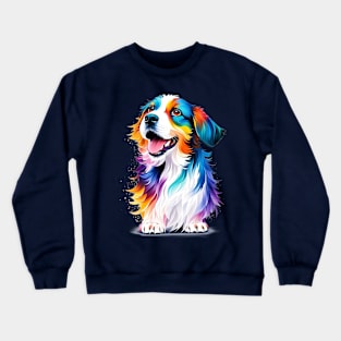 Cute Puppy In Watercolor Style - AI Art Crewneck Sweatshirt